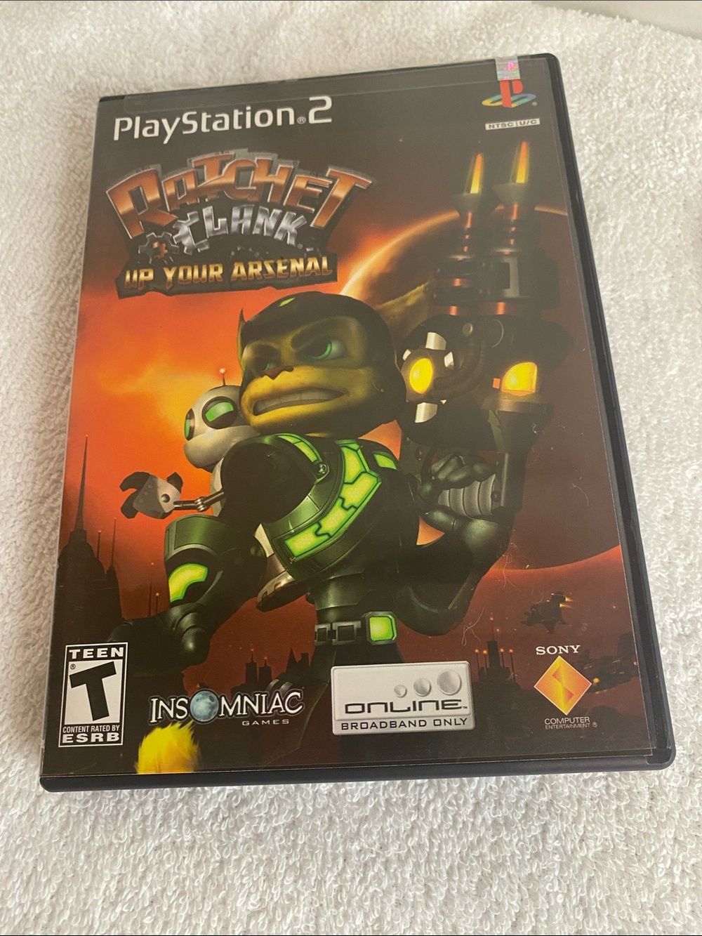 Ratchet and Clank PS2 up your arsenal case disc manual